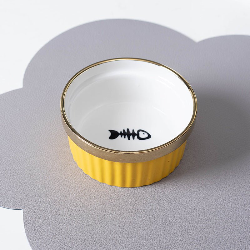 Cat Bowl Cervical Spine Protection Anti-tumble Double Bowl | Luxury Home Accessories | Heulog Glow