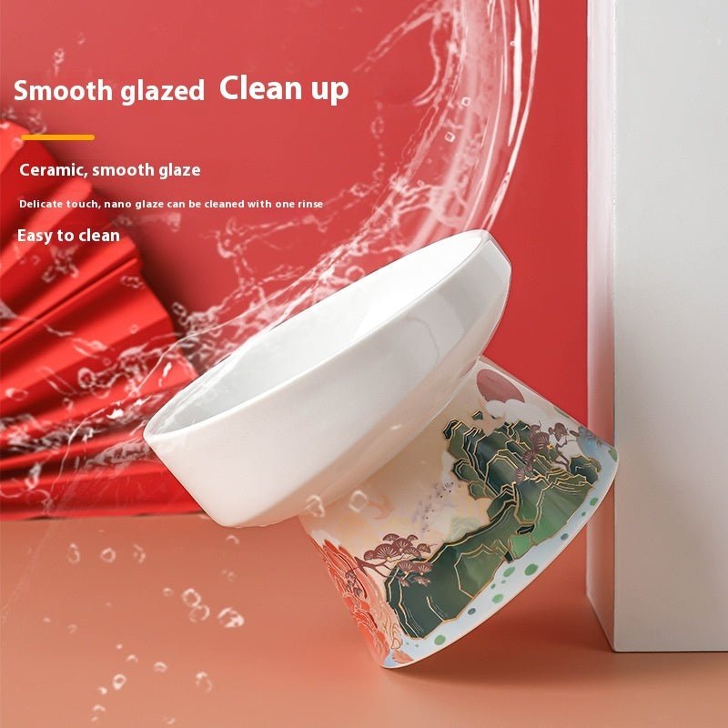 Cat Bowl Pet Ceramic High Leg | Luxury Home Accessories | Heulog Glow