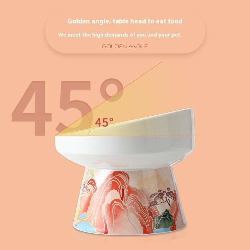 Cat Bowl Pet Ceramic High Leg | Luxury Home Accessories | Heulog Glow