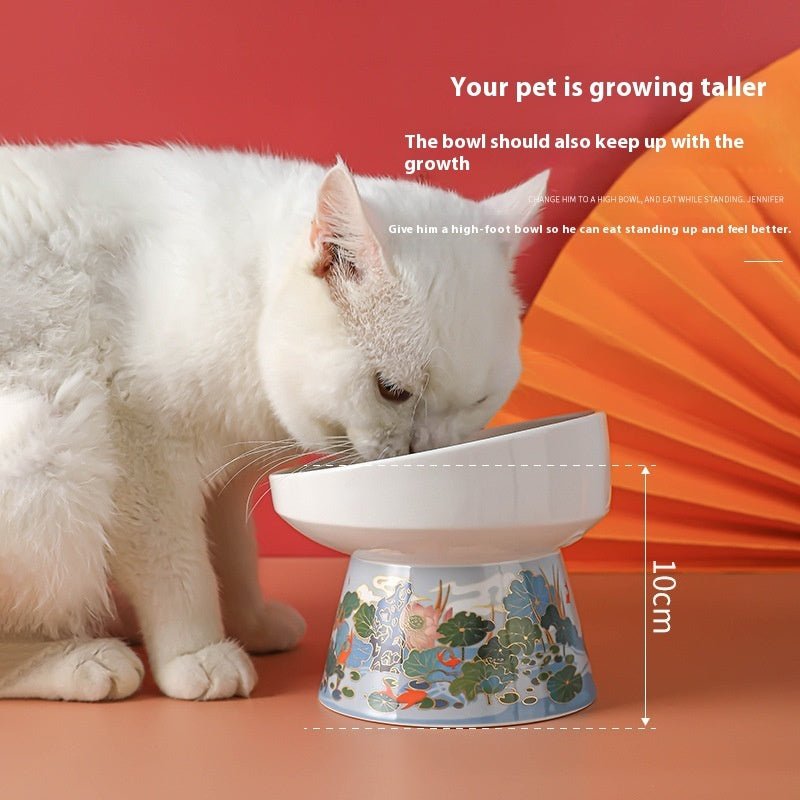 Cat Bowl Pet Ceramic High Leg | Luxury Home Accessories | Heulog Glow
