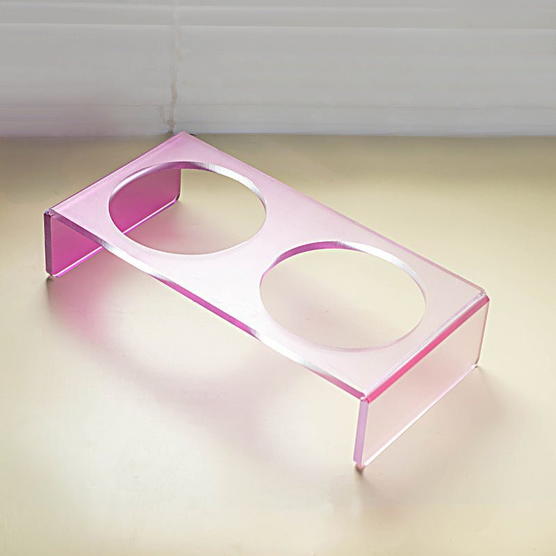 Cat Bowl Rack Acrylic Dog Bowl Anti-tumble | Luxury Home Accessories | Heulog Glow