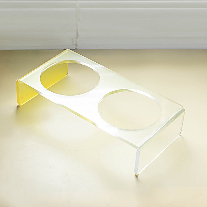 Cat Bowl Rack Acrylic Dog Bowl Anti-tumble | Luxury Home Accessories | Heulog Glow