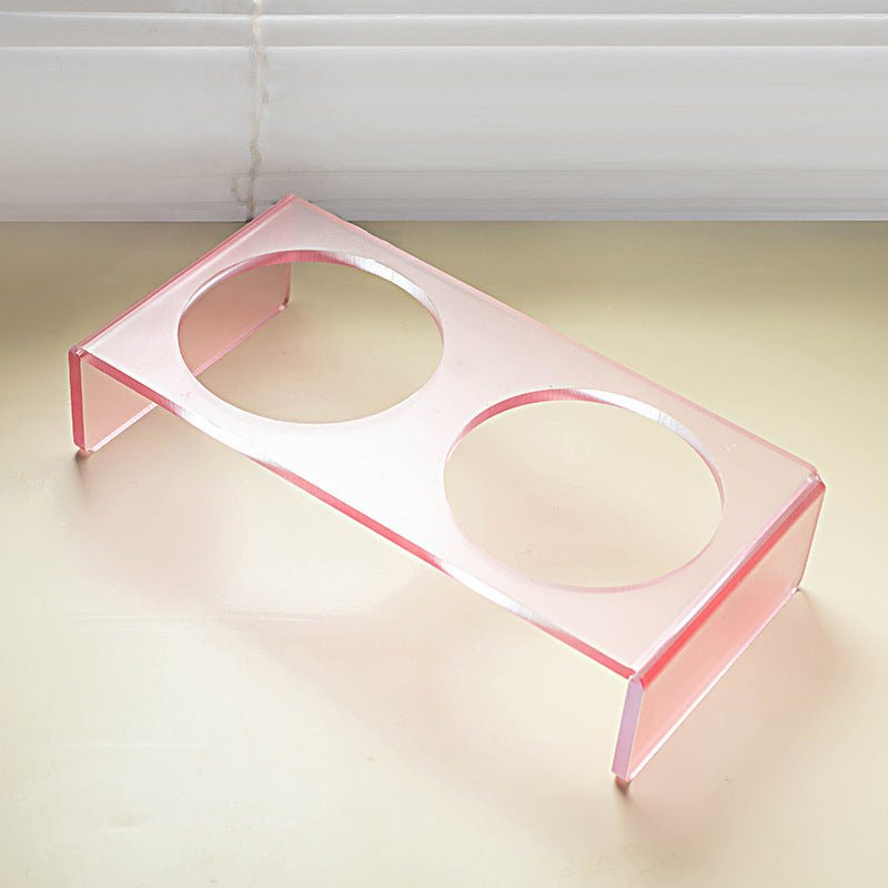 Cat Bowl Rack Acrylic Dog Bowl Anti-tumble | Luxury Home Accessories | Heulog Glow