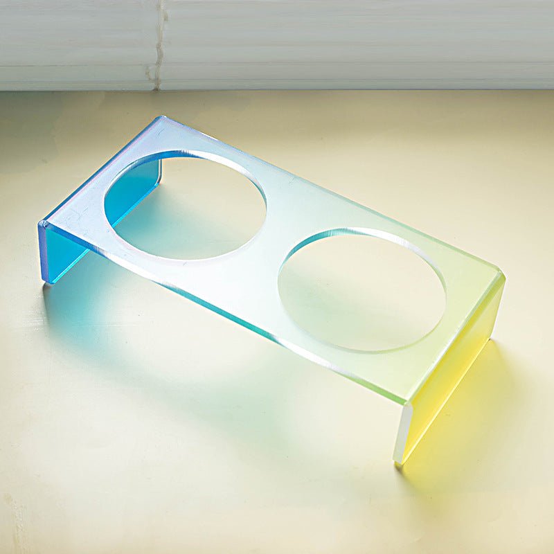 Cat Bowl Rack Acrylic Dog Bowl Anti-tumble | Luxury Home Accessories | Heulog Glow
