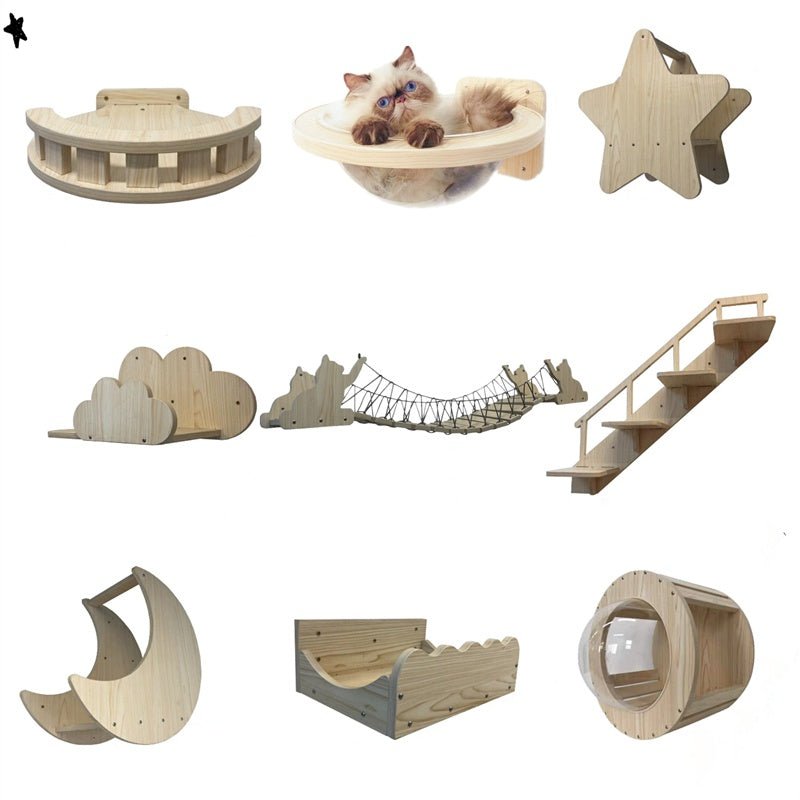 Cat climbing frame solid wood | Luxury Home Accessories | Heulog Glow