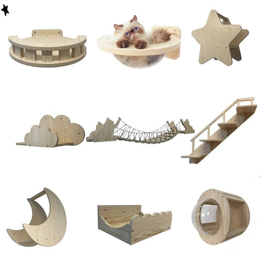 Cat climbing frame solid wood | Luxury Home Accessories | Heulog Glow