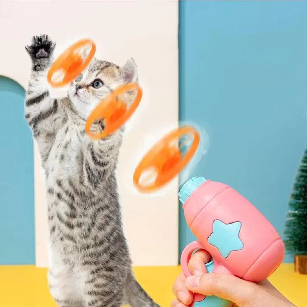Cat Frisbee Flying Shooter Game | Luxury Home Accessories | Heulog Glow