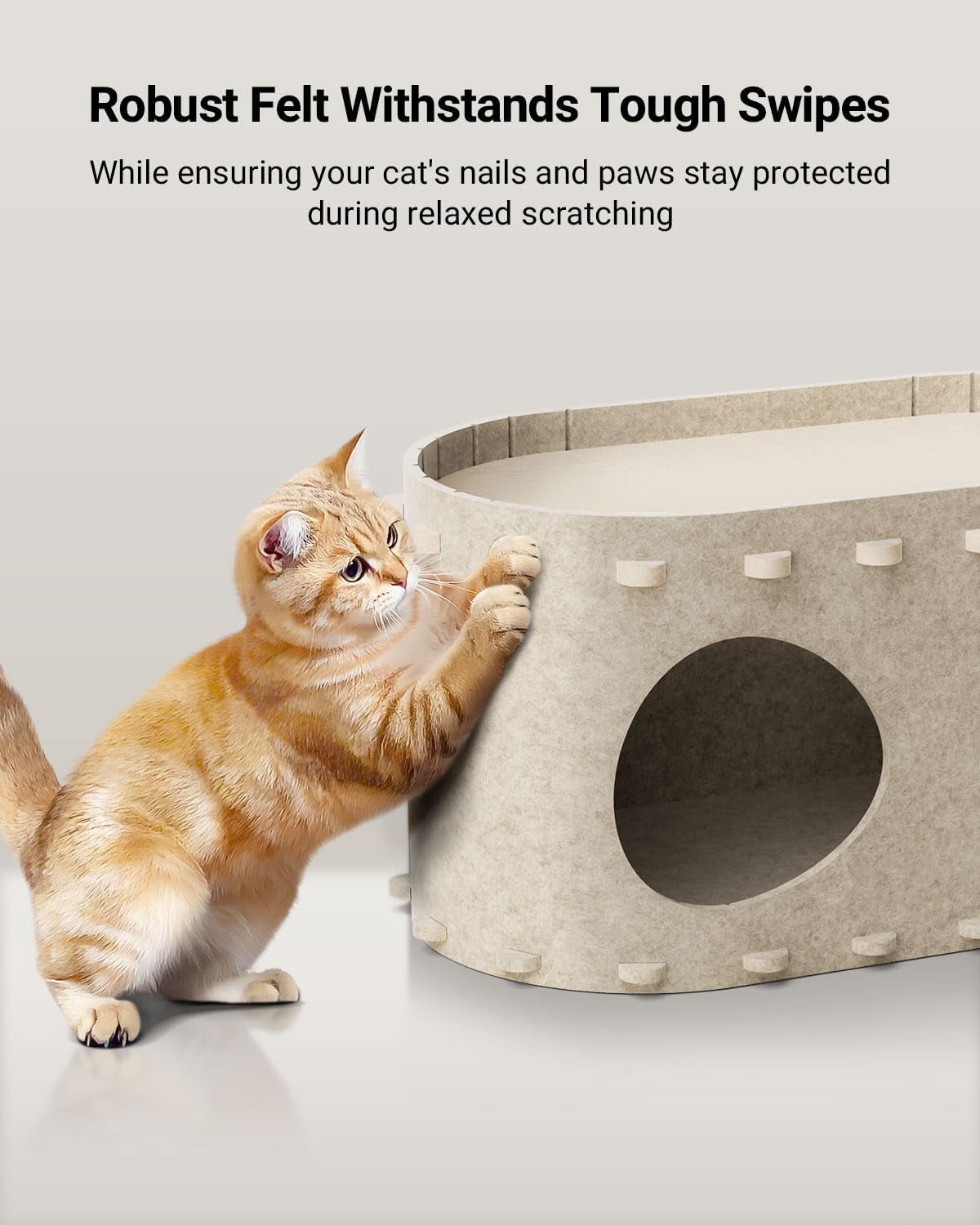 Cat House For Indoor Cats Cat Bed Cave For Multiple Scratch Resistant Peekaboo Cat Caves Foldable Cat Tunnel Enclosed Bed | Luxury Home Accessories | Heulog Glow