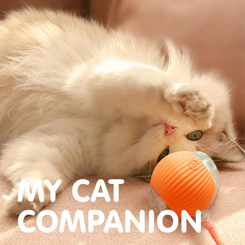 Cat Interactive Ball Toys Automatic Rolling Ball For Kitten Rechargeable Smart Pet Electric Toys With Teaser Sensor Cat Ball Toy | Luxury Home Accessories | Heulog Glow