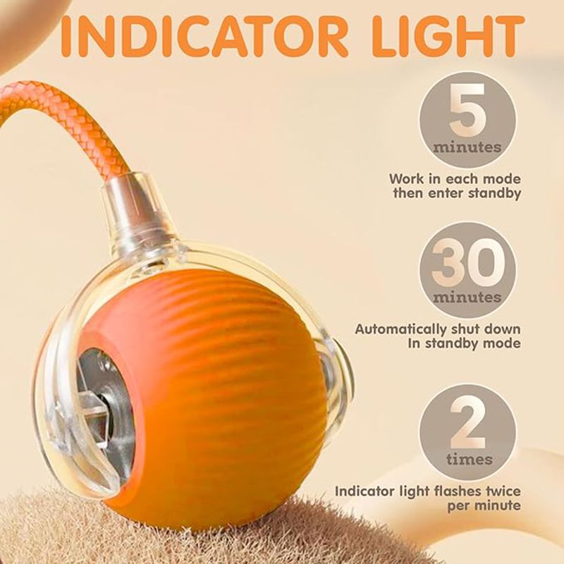 Cat Interactive Ball Toys Automatic Rolling Ball For Kitten Rechargeable Smart Pet Electric Toys With Teaser Sensor Cat Ball Toy | Luxury Home Accessories | Heulog Glow