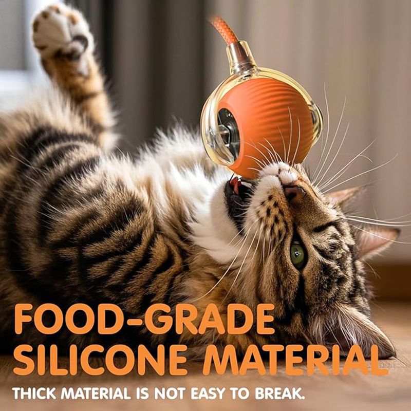 Cat Interactive Ball Toys Automatic Rolling Ball For Kitten Rechargeable Smart Pet Electric Toys With Teaser Sensor Cat Ball Toy | Luxury Home Accessories | Heulog Glow