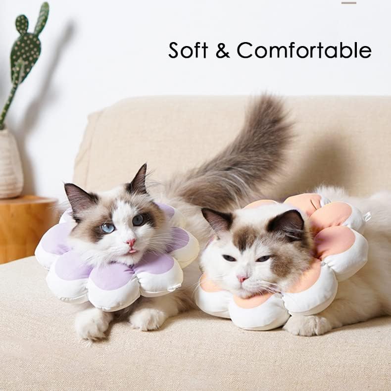 Cat Recovery Cone Collar Pet E-Collar Elizabethan Collar After Surgery Recovery Pet Cone For Cat Puppy Breathable Soft Edge And Easy To Clean | Luxury Home Accessories | Heulog Glow