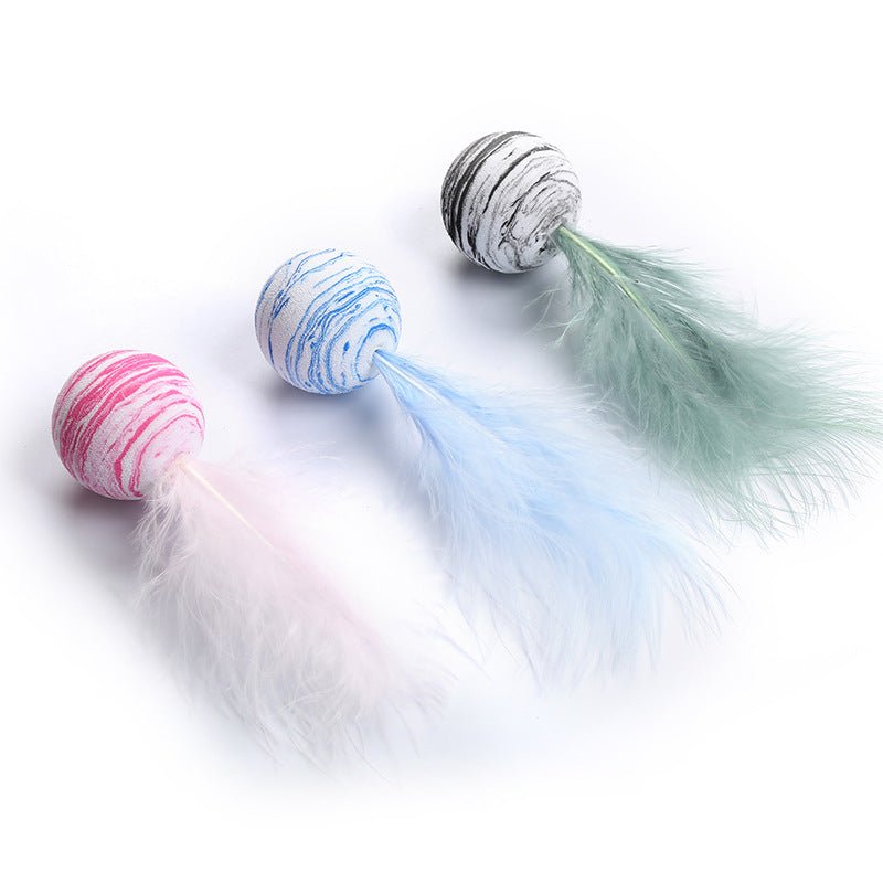 Cat-related Products Feather EVA Material Lightweight Foam Ball Throwing Toy | Luxury Home Accessories | Heulog Glow
