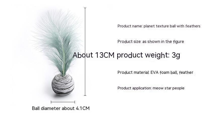 Cat-related Products Feather EVA Material Lightweight Foam Ball Throwing Toy | Luxury Home Accessories | Heulog Glow