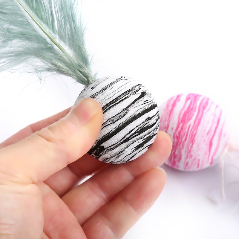 Cat-related Products Feather EVA Material Lightweight Foam Ball Throwing Toy | Luxury Home Accessories | Heulog Glow