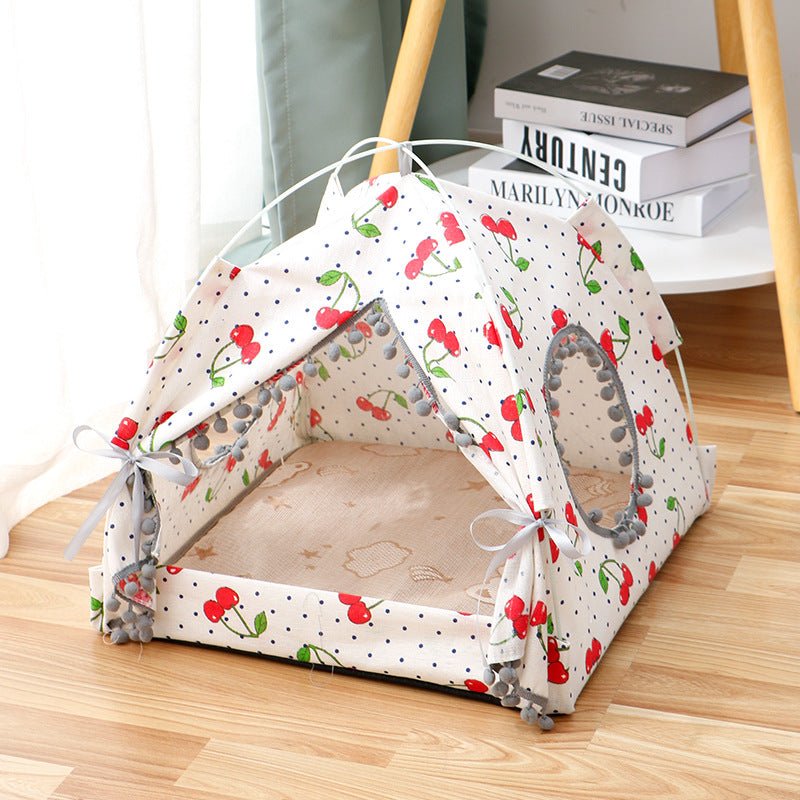 Cat Tent Cat Cat House Enclosed Pet Bed | Luxury Home Accessories | Heulog Glow