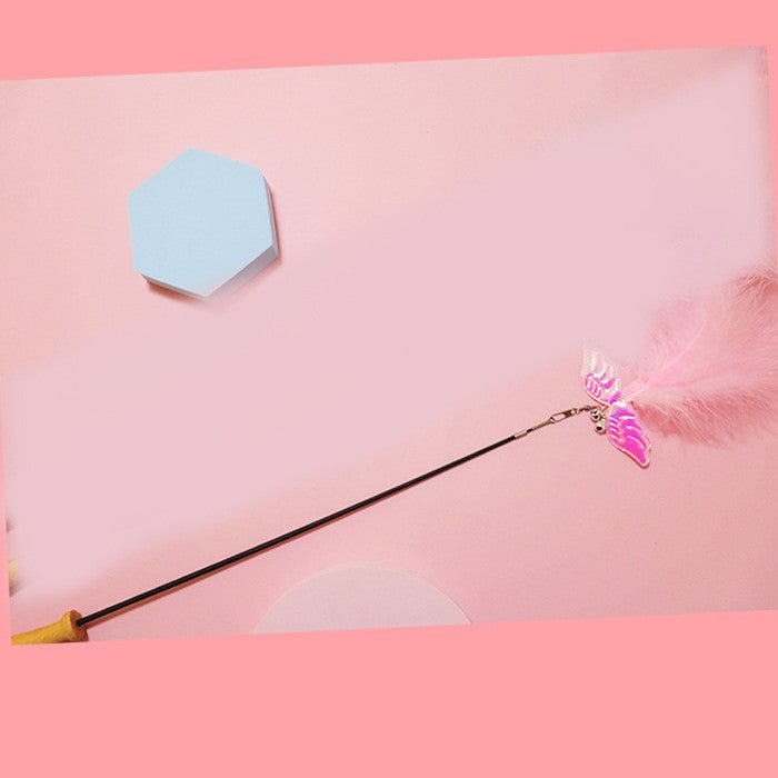 Cat Toy Teaser Plush Feather Bell Teaser Relieving Boredom Self-Hi Pet | Luxury Home Accessories | Heulog Glow