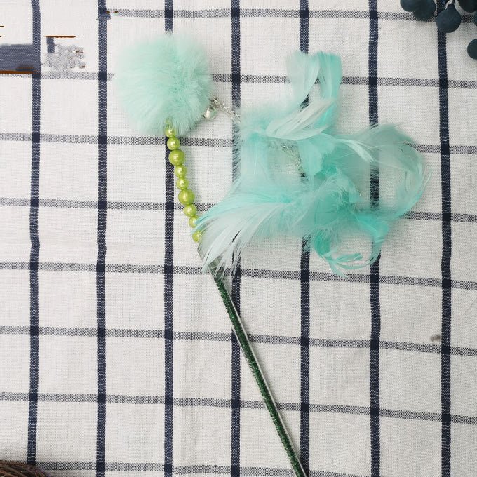 Cat Toy Teaser Plush Feather Bell Teaser Relieving Boredom Self-Hi Pet | Luxury Home Accessories | Heulog Glow
