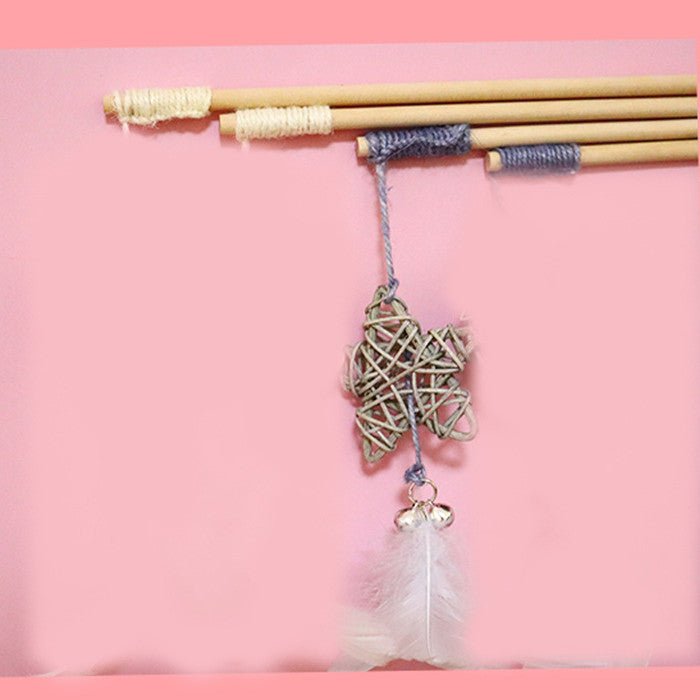 Cat Toy Teaser Plush Feather Bell Teaser Relieving Boredom Self-Hi Pet | Luxury Home Accessories | Heulog Glow