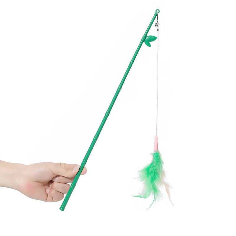 Cat Toy Teaser Plush Feather Bell Teaser Relieving Boredom Self-Hi Pet | Luxury Home Accessories | Heulog Glow