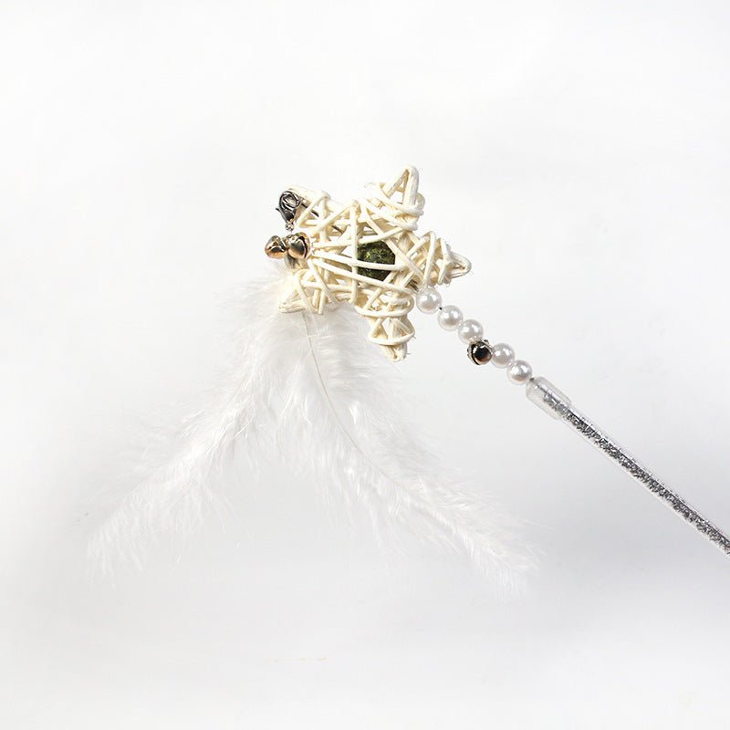 Cat Toy Teaser Plush Feather Bell Teaser Relieving Boredom Self-Hi Pet | Luxury Home Accessories | Heulog Glow