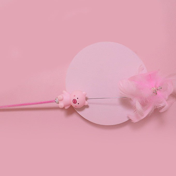 Cat Toy Teaser Plush Feather Bell Teaser Relieving Boredom Self-Hi Pet | Luxury Home Accessories | Heulog Glow
