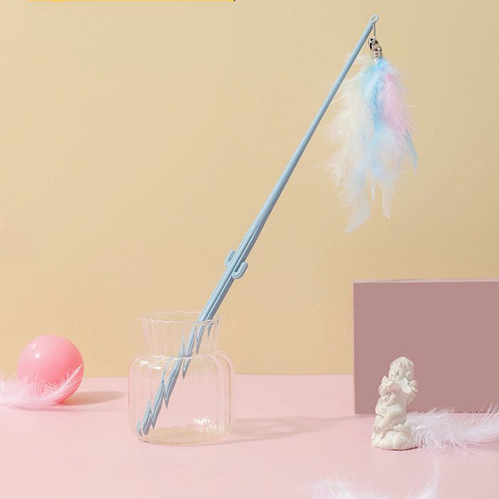 Cat Toy Teaser Plush Feather Bell Teaser Relieving Boredom Self-Hi Pet | Luxury Home Accessories | Heulog Glow