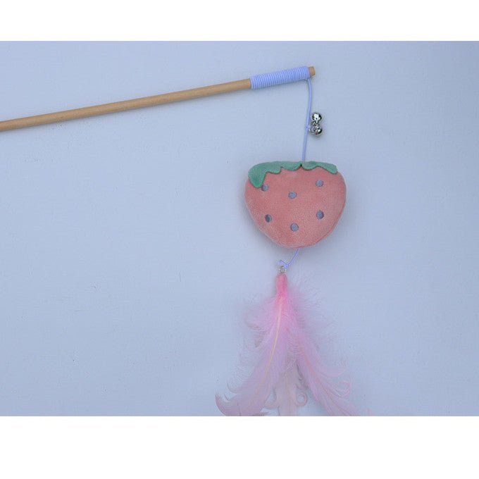 Cat Toy Teaser Plush Feather Bell Teaser Relieving Boredom Self-Hi Pet | Luxury Home Accessories | Heulog Glow