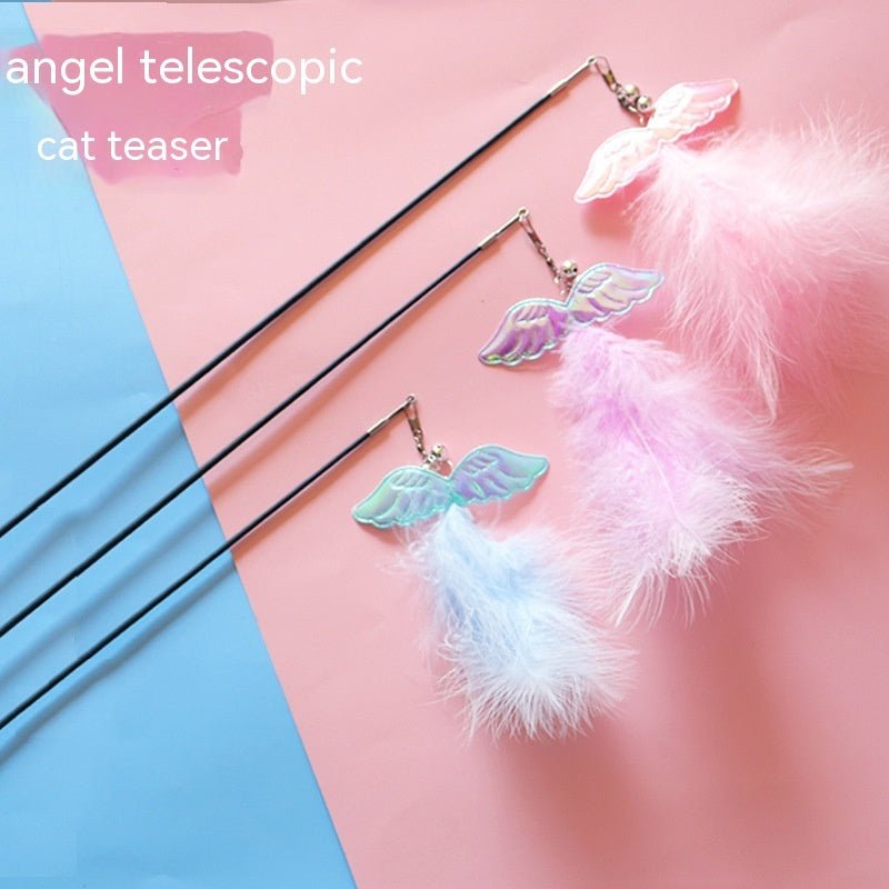 Cat Toy Teaser Plush Feather Bell Teaser Relieving Boredom Self-Hi Pet | Luxury Home Accessories | Heulog Glow