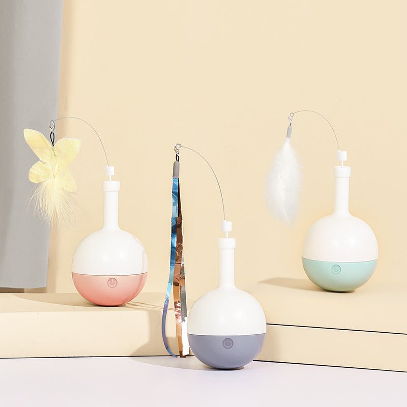 Cat Toys For Indoor Cats Ultra Quiet Interactive Cat Toy Random Moving Auto Matic Cat Feather Toy For Bored Cats Auto Timer Off Rechargeable Smart Cat Toys | Luxury Home Accessories | Heulog Glow