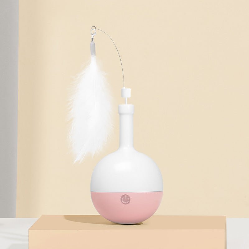 Cat Toys For Indoor Cats Ultra Quiet Interactive Cat Toy Random Moving Auto Matic Cat Feather Toy For Bored Cats Auto Timer Off Rechargeable Smart Cat Toys | Luxury Home Accessories | Heulog Glow