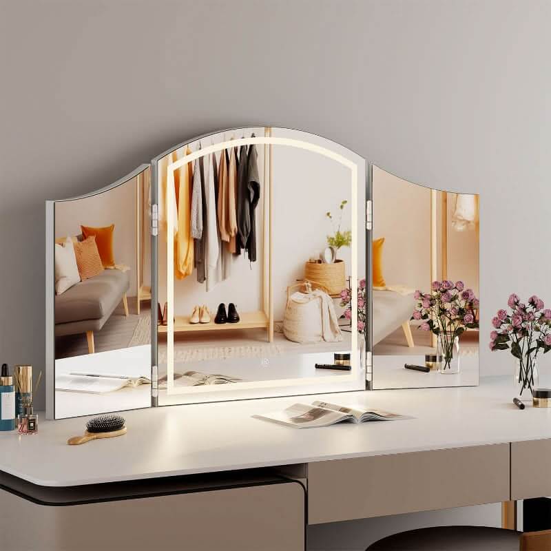 Cate Triple Dressing Table Mirror | Luxury Home Accessories | Heulog Glow