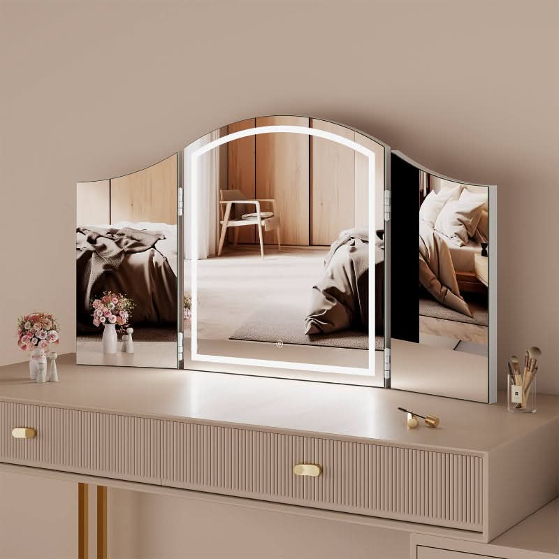 Cate Triple Dressing Table Mirror | Luxury Home Accessories | Heulog Glow