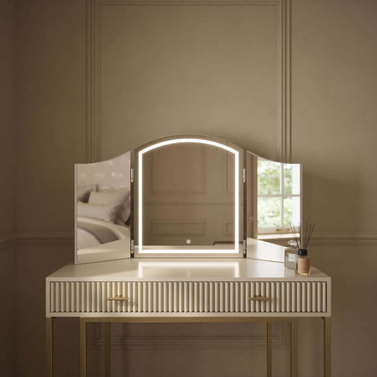 Cate Triple Dressing Table Mirror | Luxury Home Accessories | Heulog Glow