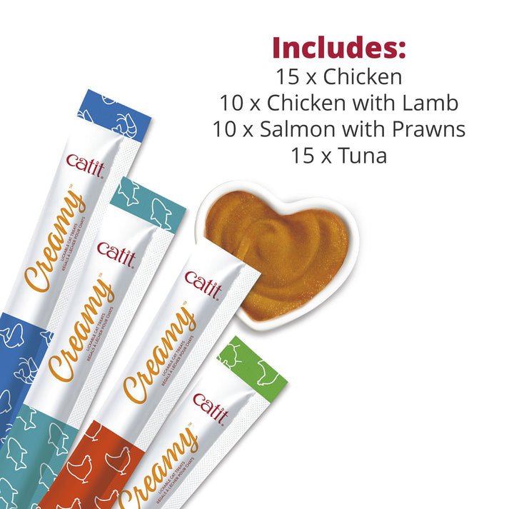 Catit Creamy Lickable Multipack 50x10g | Luxury Home Accessories | Heulog Glow