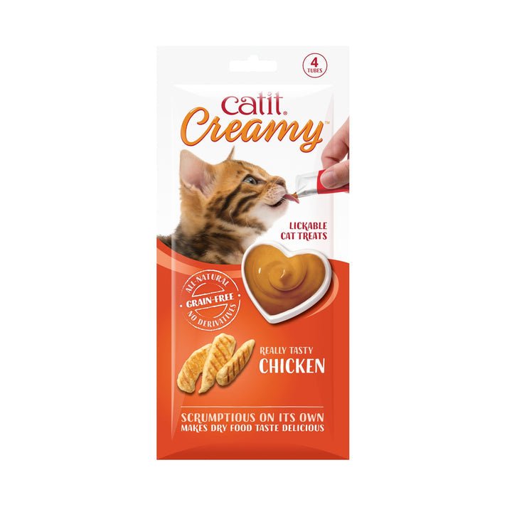 Catit Creamy Treats Chicken 4 x 10g | Luxury Home Accessories | Heulog Glow
