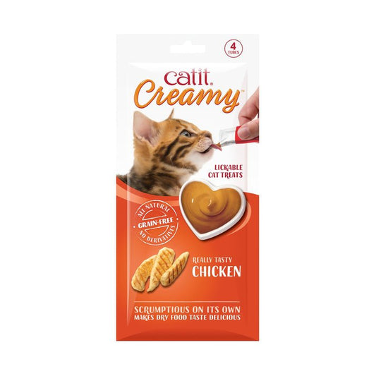 Catit Creamy Treats Chicken 4 x 10g | Luxury Home Accessories | Heulog Glow
