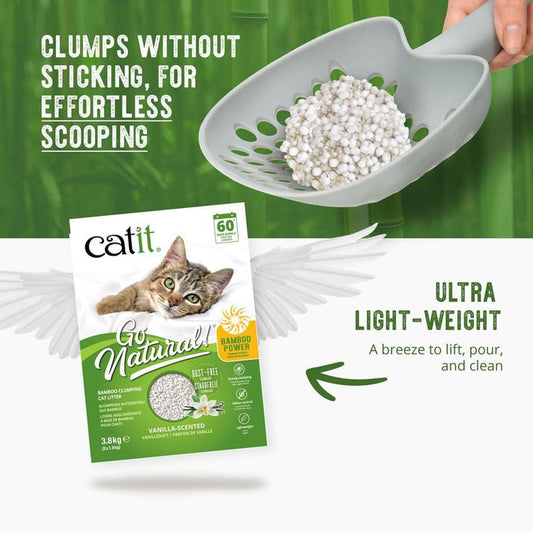 Catit Go Natural Bamboo Litter Vanil 3.6kg | Luxury Home Accessories | Heulog Glow