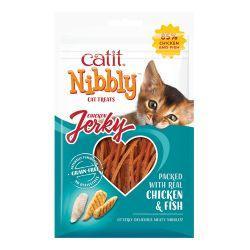 Catit Nibbly Jerky Chicken & Fish Treats, 30g | Luxury Home Accessories | Heulog Glow