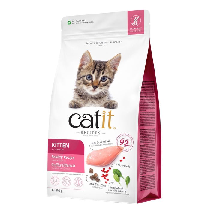 Catit Recipes Dry Kitten Poultry 400g | Luxury Home Accessories | Heulog Glow