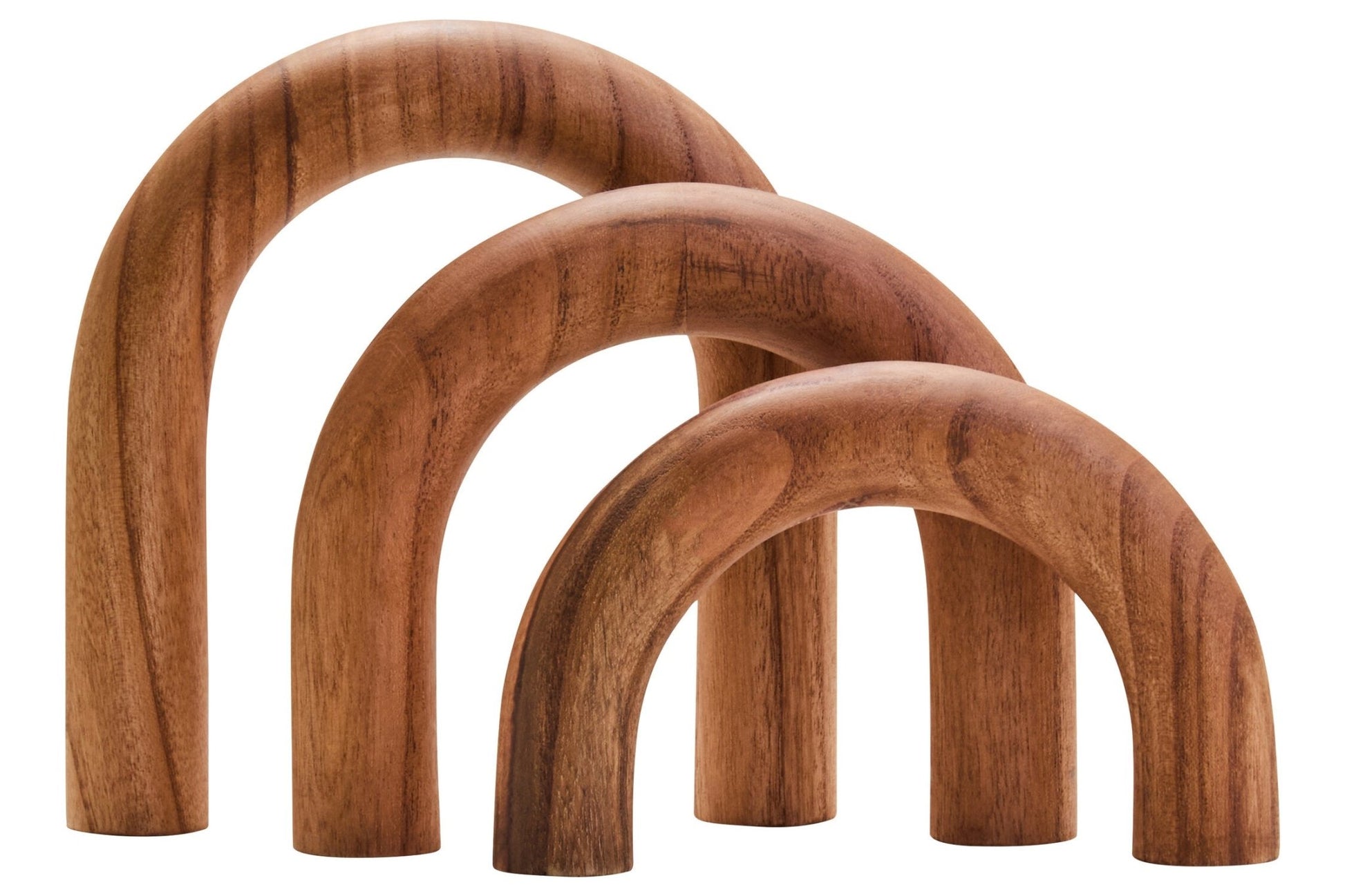 Cato Natural Wood Arch Sculpture | Luxury Home Accessories | Heulog Glow