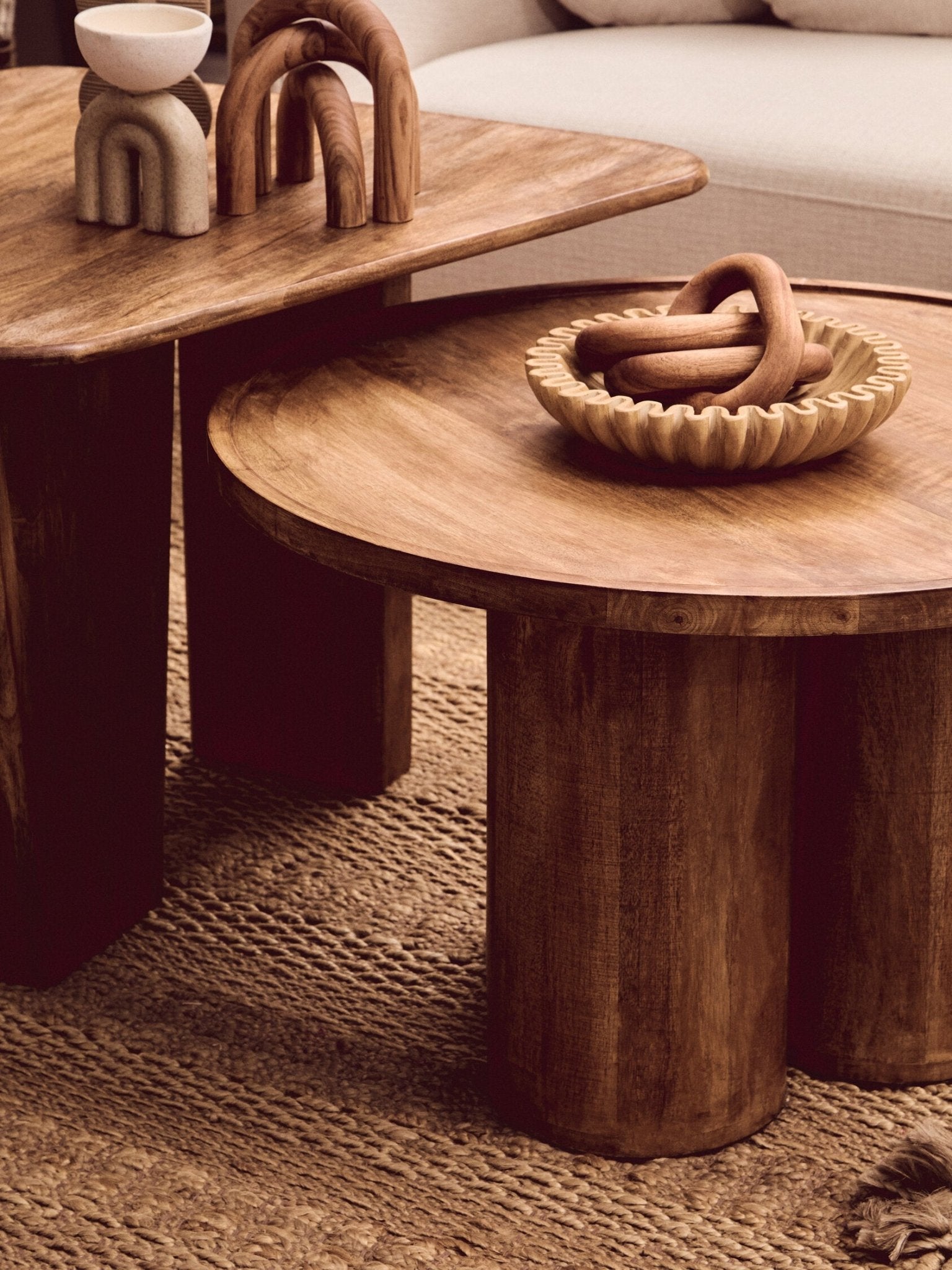 Cato Natural Wood Arch Sculpture | Luxury Home Accessories | Heulog Glow