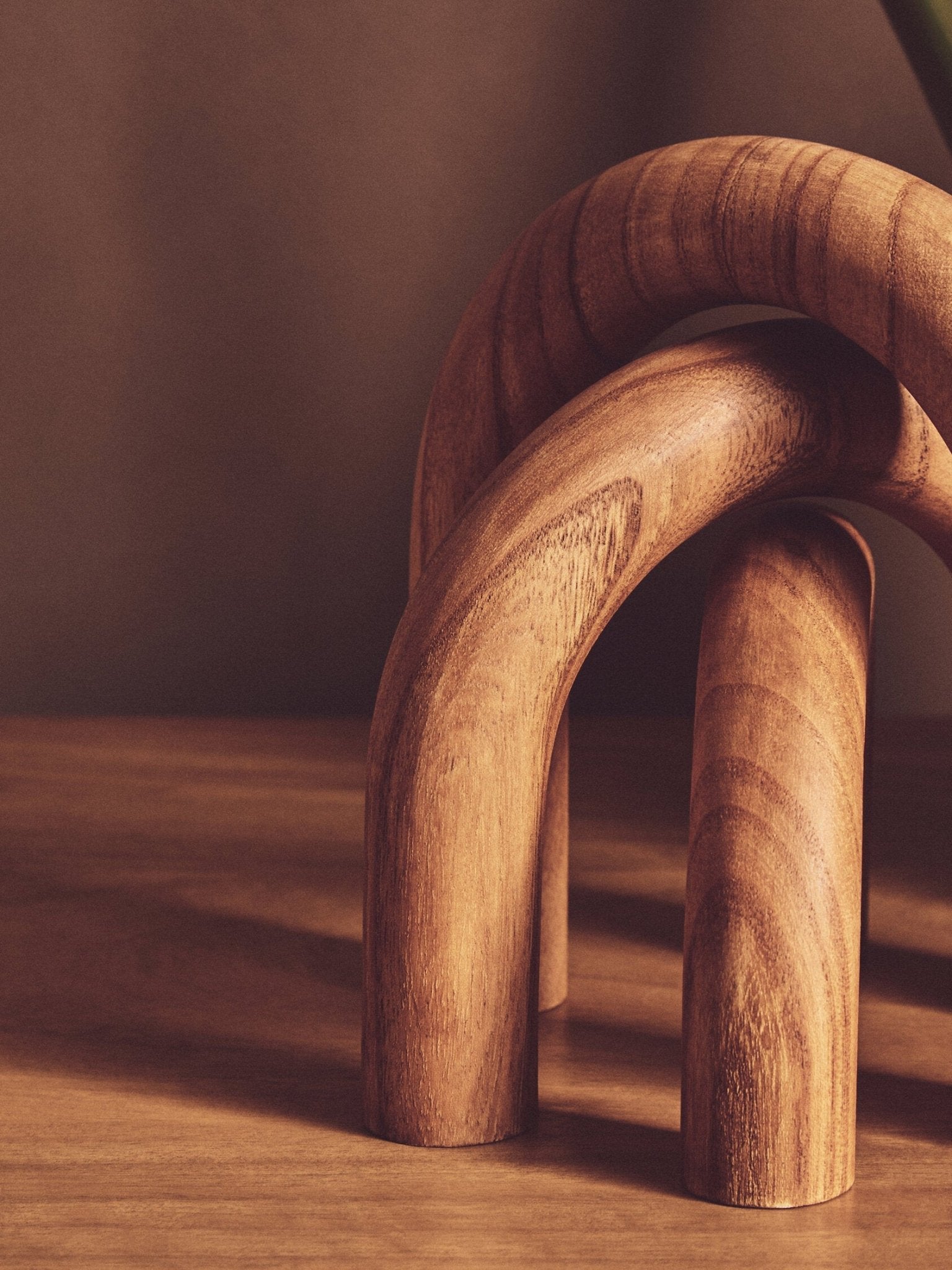 Cato Natural Wood Arch Sculpture | Luxury Home Accessories | Heulog Glow