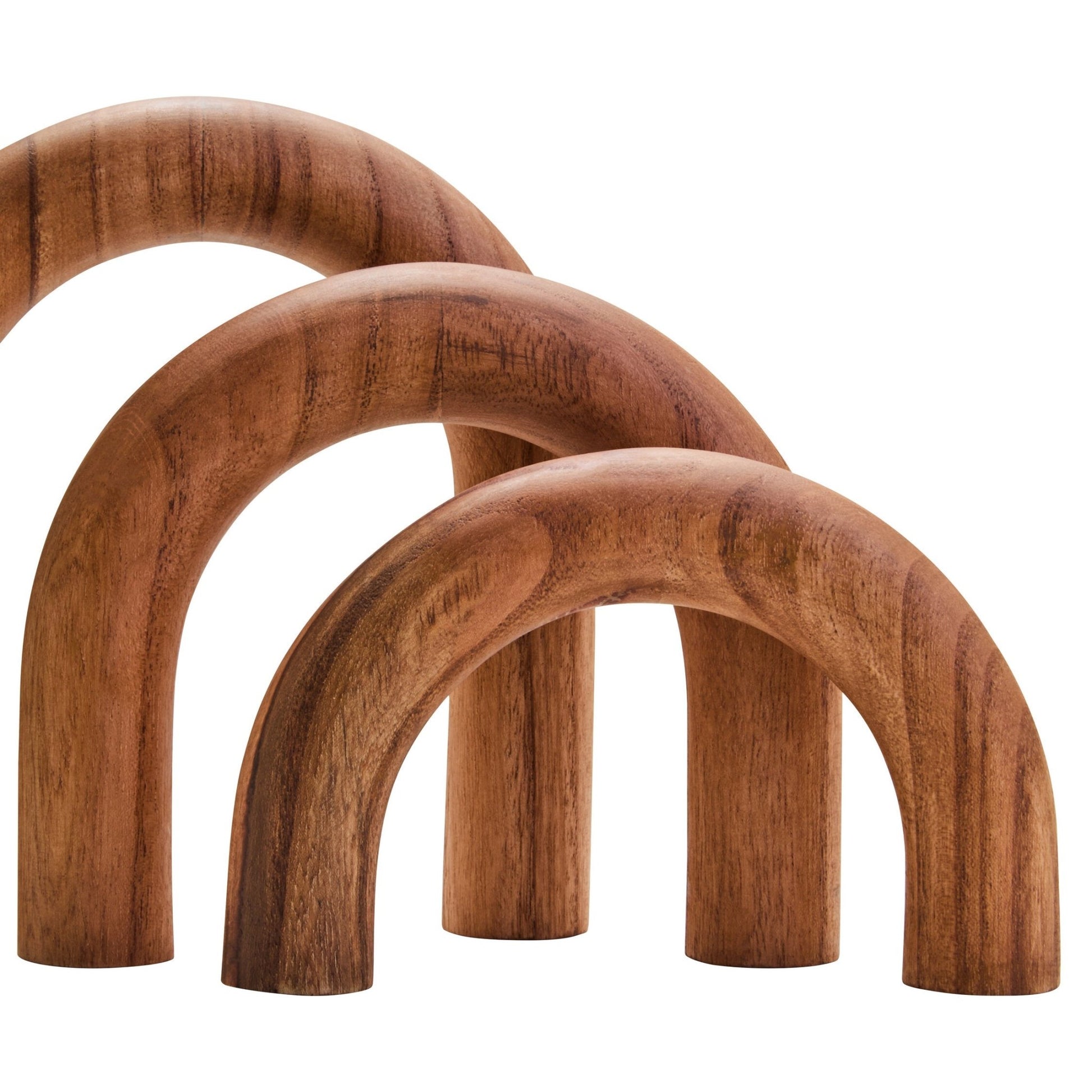 Cato Natural Wood Arch Sculpture | Luxury Home Accessories | Heulog Glow