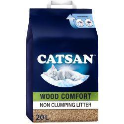 Catsan Wood Comfort Non Clumping Cat Litter, 20ltr | Luxury Home Accessories | Heulog Glow