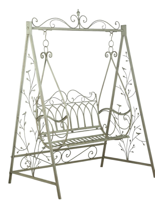 CREAM METAL SWING BENCH
