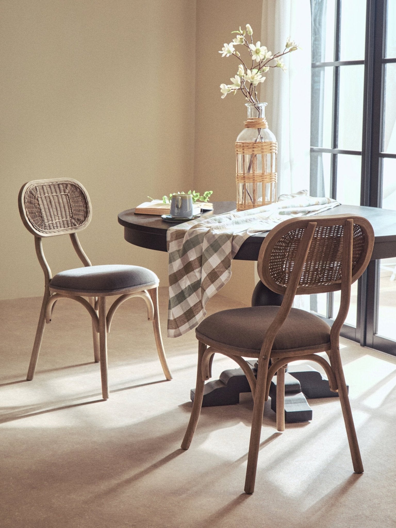 Cebu Grey Wash Elm Wood Dining Chair | Luxury Home Accessories | Heulog Glow