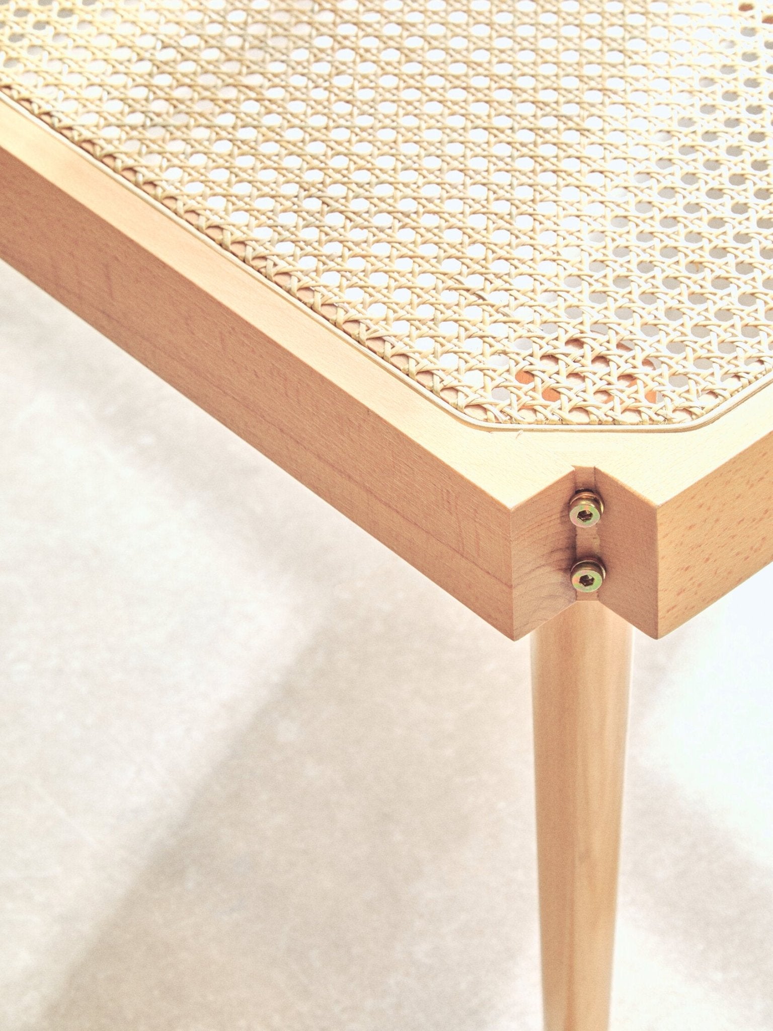 Cebu Natural Cane and Beech Wood Bench | Luxury Home Accessories | Heulog Glow
