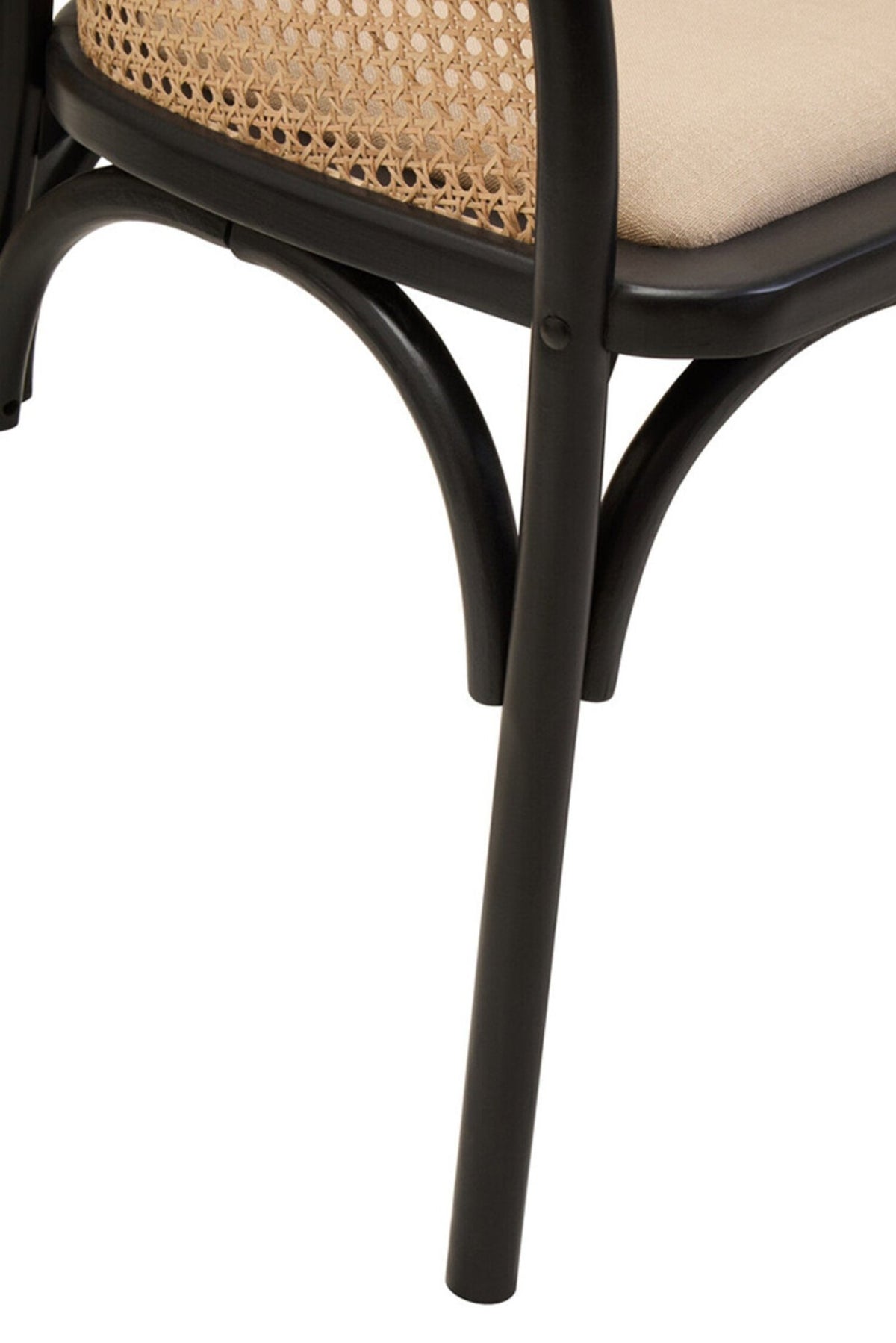 Cebu Natural Cane Bench with Black Beech Wood Frame | Luxury Home Accessories | Heulog Glow