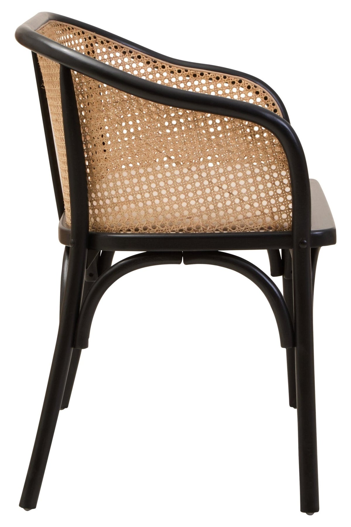 Cebu Natural Cane Bench with Black Beech Wood Frame | Luxury Home Accessories | Heulog Glow